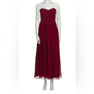 Jenny Yoo midi maroon evening dress NWOT